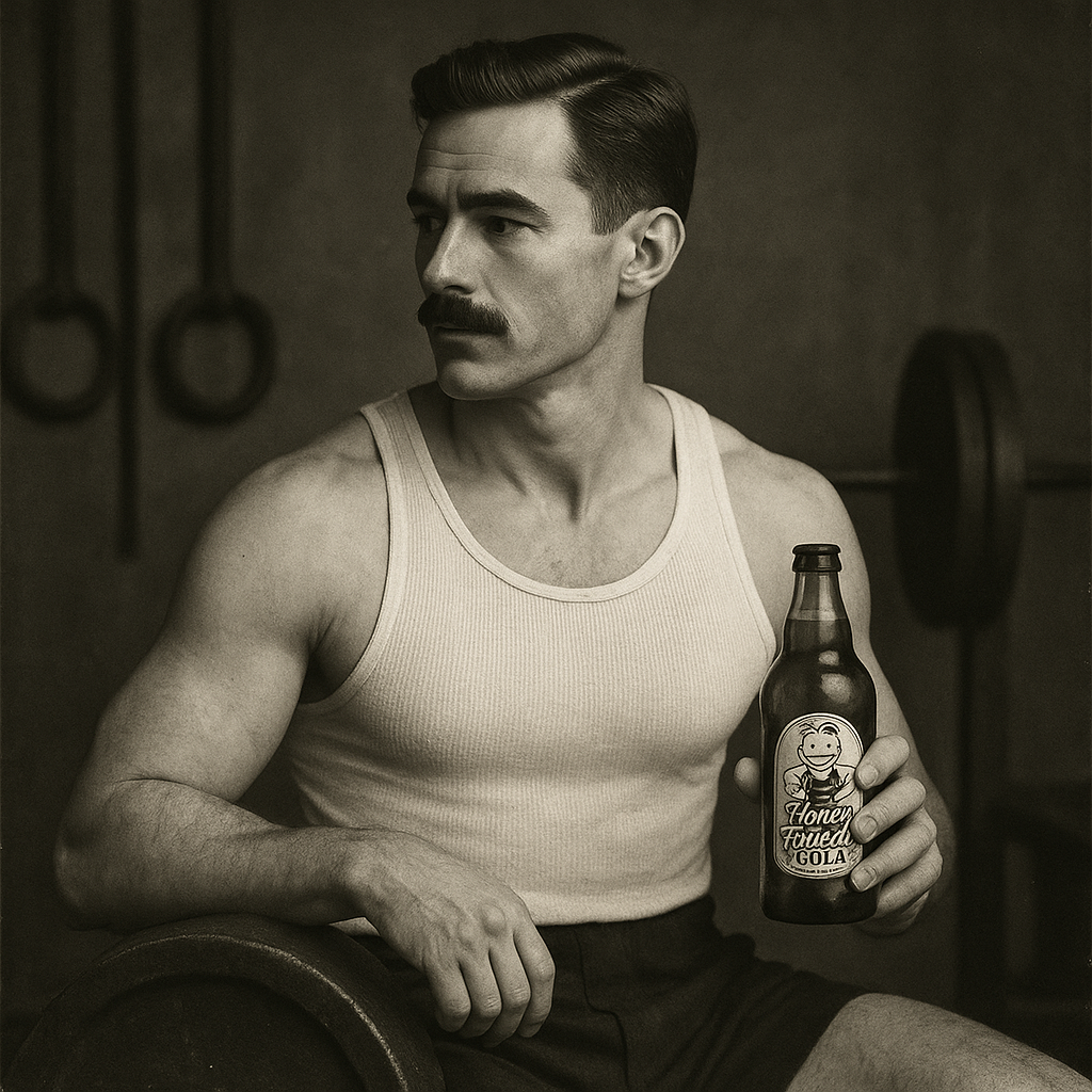 Dean at the gym with Honey Thunder Cola